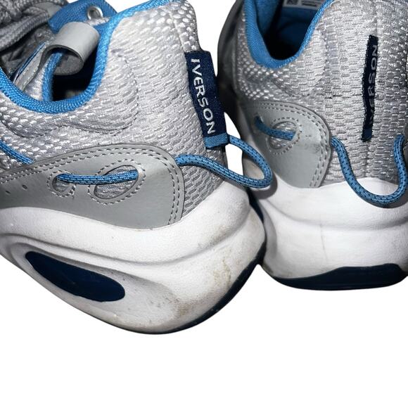 Reebok Solution Mid Blue Gray White Allen Iverson Mens Basketball Sneakers sz 8 - Picture 4 of 7